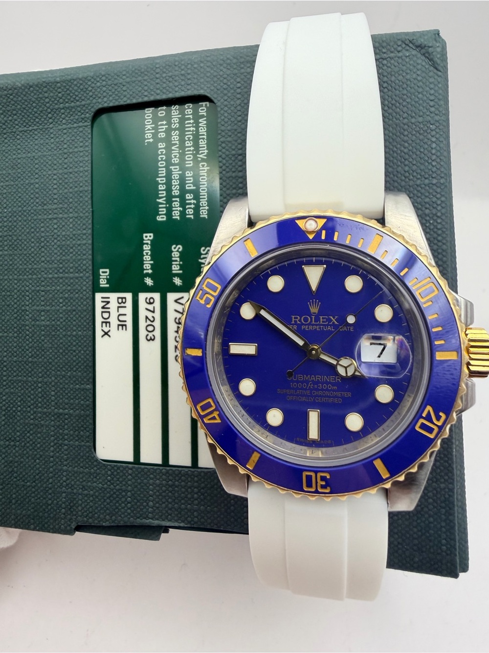 Rolex Two-Tone Blue Dial Submariner Watch